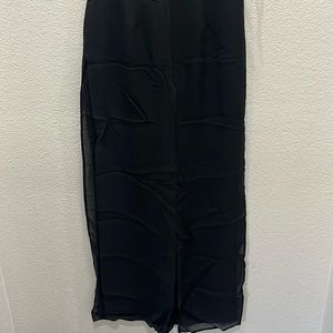 Tadashi black pants with sheer cover size 4